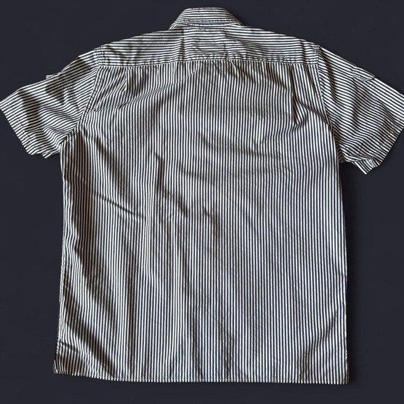 Michael Kors Men’s Striped Short Sleeve Shirt - Size M - 100% Cotton - Picture 5 of 5
